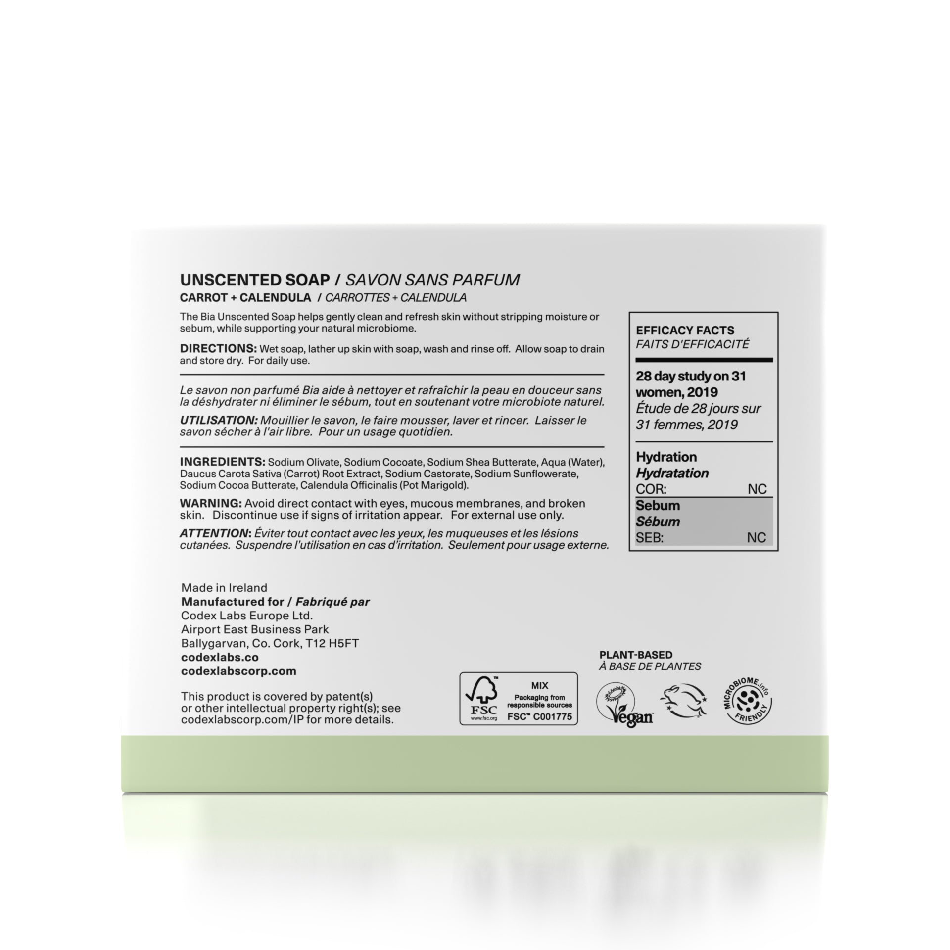 BIA Unscented Soap for Dry, Sensitive, Eczema-Prone Skin (2-Pack)