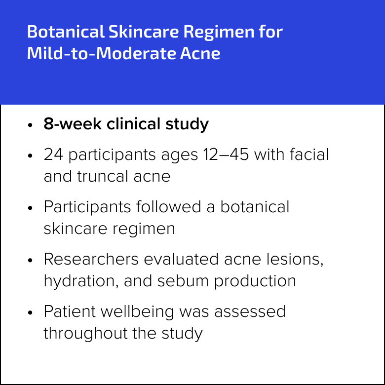 Botanical Skincare Regimen for Mild-to-Moderate Acne