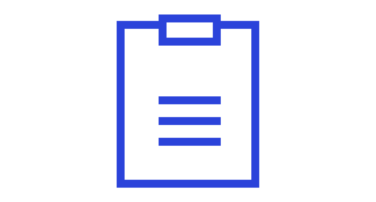 Prescriptions clipboard graphic icon.