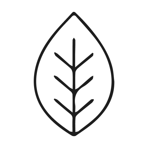 Leaf icon representing eco certified products.